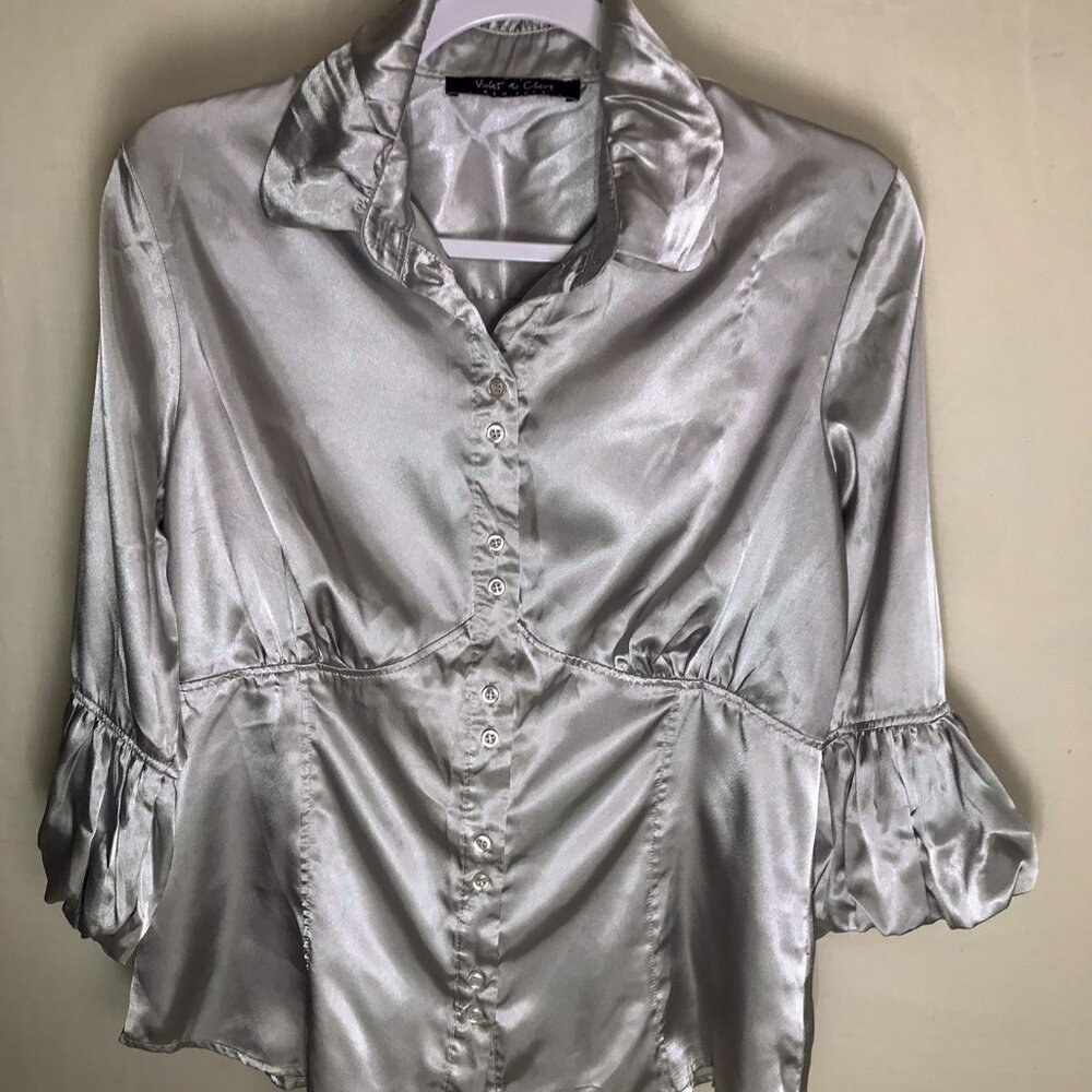 Violet & Claire brand silver-grey blouse